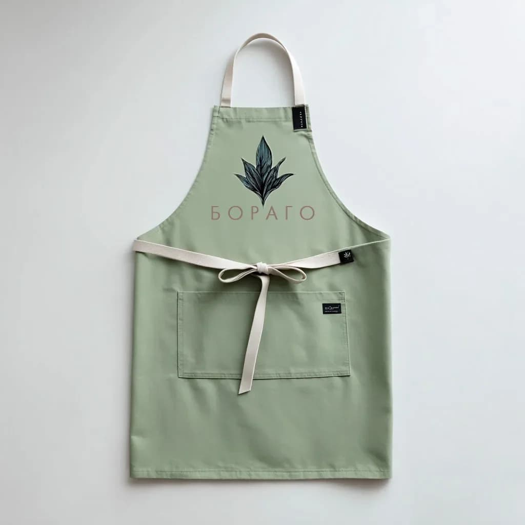 Borago apron brand application mockup