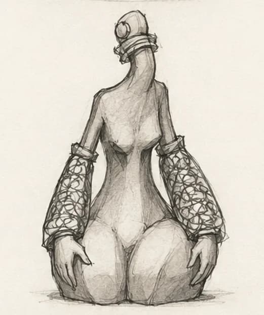 Overall silhouette. Component of the approved direction: sculptural mass and readable silhouette.